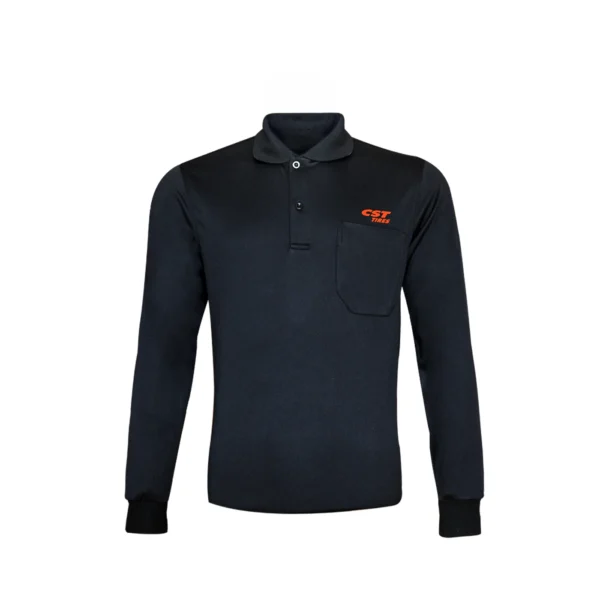 Polo Manga Larga Negro CST